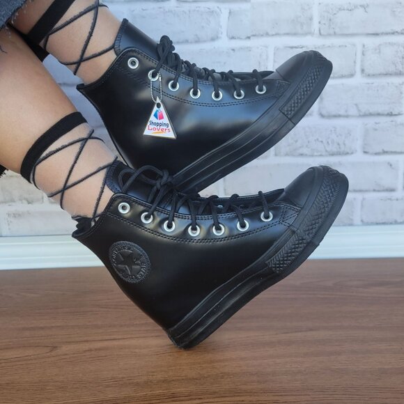 ⭐Converse Chuck Taylor All Star Wedge Platform 11 Patent Leather Shoes A12827C⭐ - Picture 4 of 12